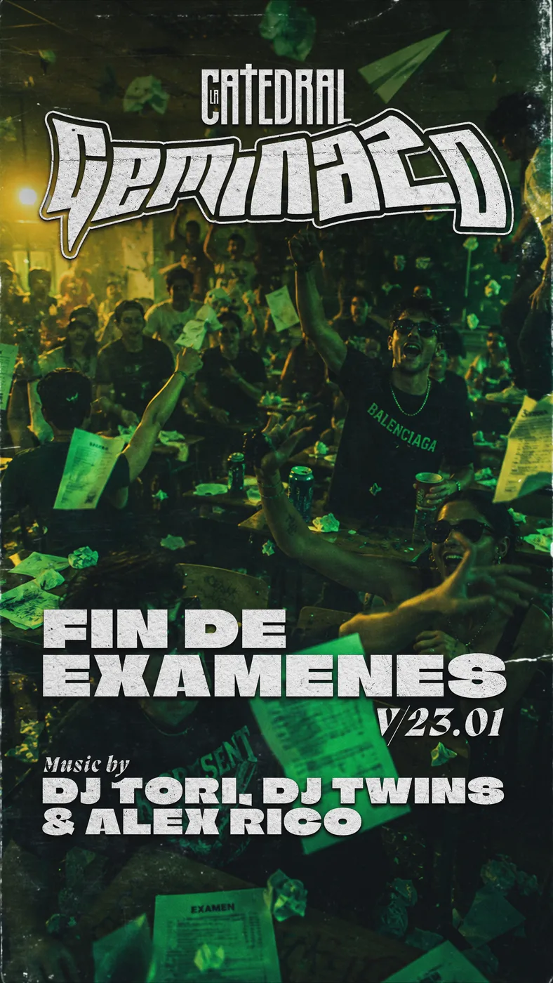 Cartel · Fin de examenes